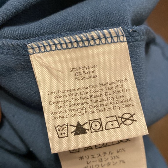 Eddie Bauer blue stretch athletic dress midi size medium - Picture 7 of 7